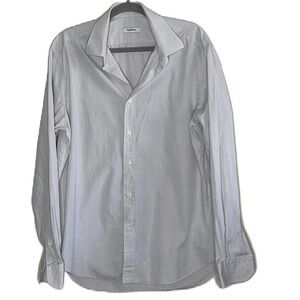 Valentino‎ Men's Shirt Long Sleeve Size 17/43 Gray